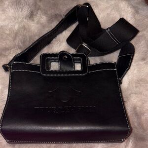 True Religion Black Messenger Bag